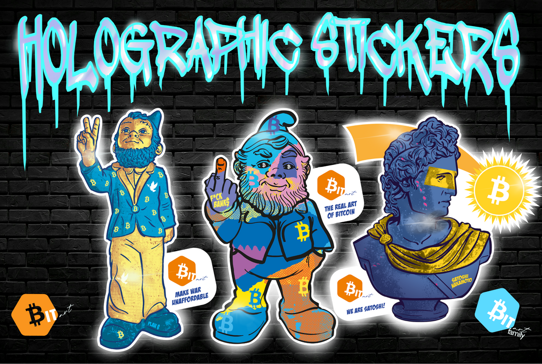 Bitart holographic art stickers